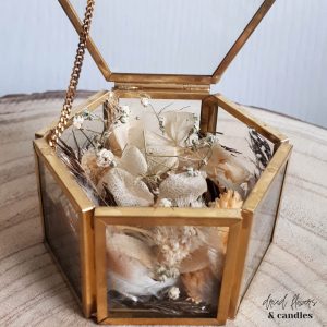 Droogbloemen ringdoosje | goud | Soft Tones